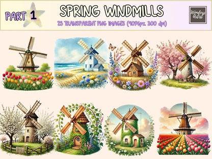 Spring Windmills Clipart countryside windmill - Wonders Artist