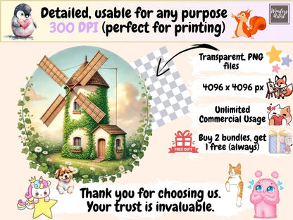 Spring Windmills Clipart countryside windmill - Wonders Artist