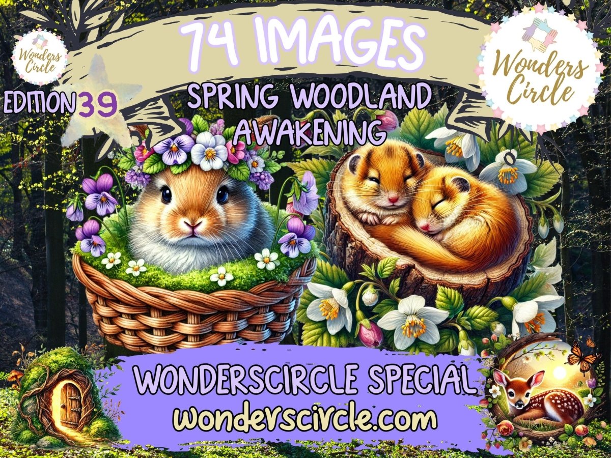 Vårlig skogoppvåkning clipart (BEGRENSET UTGAVE) image 1