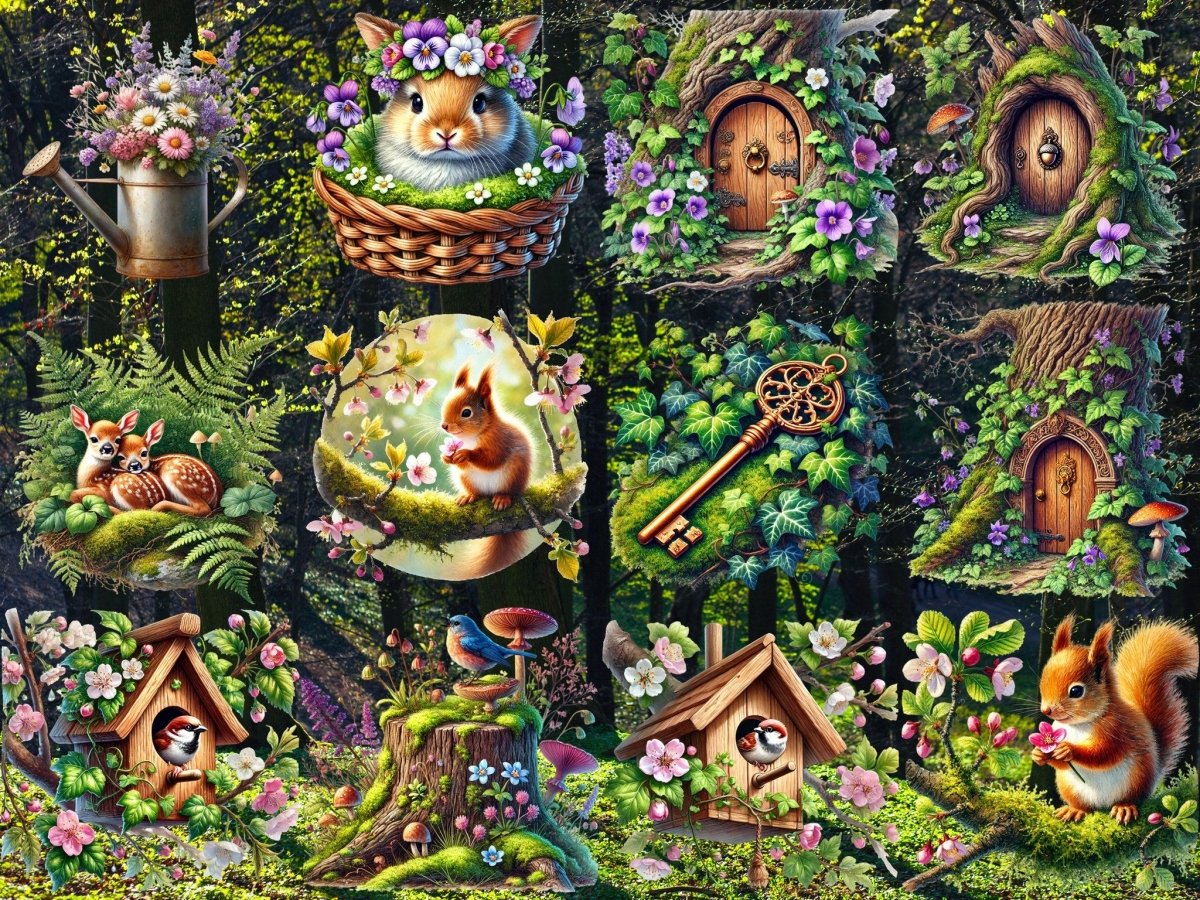 Vårlig skogoppvåkning clipart (BEGRENSET UTGAVE) image 4