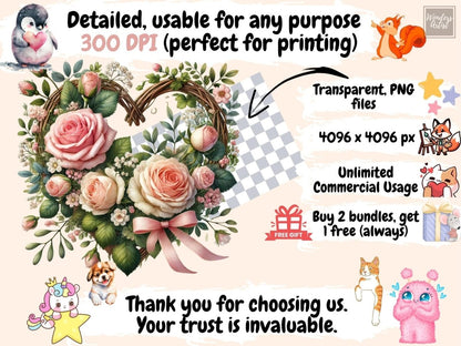 Spring Wreaths (P1) Clipart boho rainbow clipart - Wonders Artist