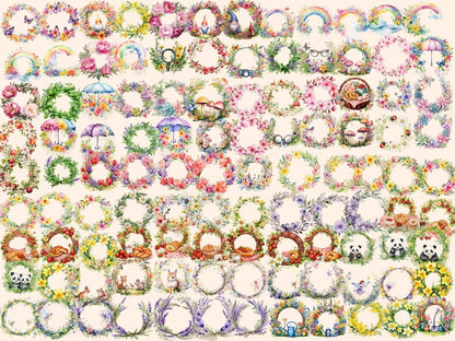 Spring Wreaths Watercolor Clipart spring clipart - Wonders Artist