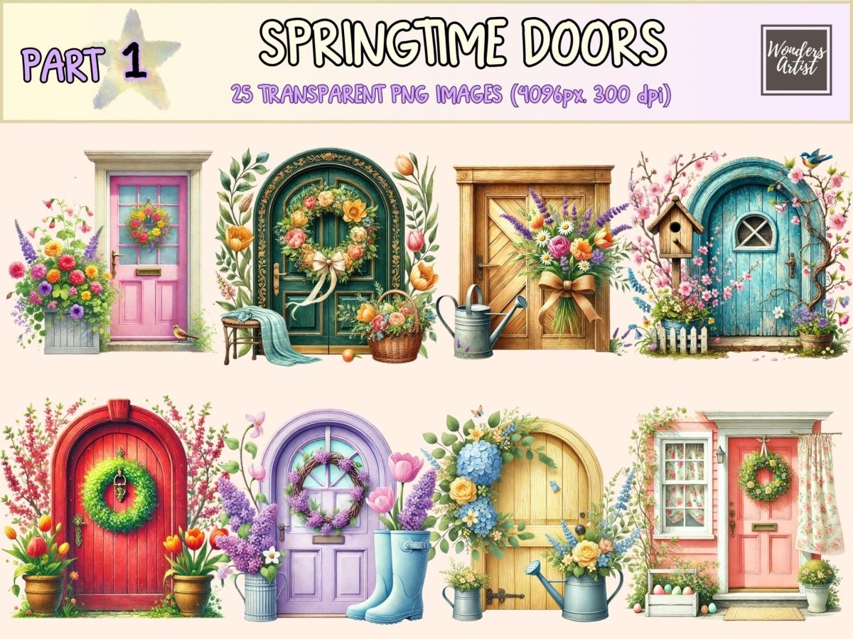 Springtime Doors (P1) Clipart door clipart - Wonders Artist