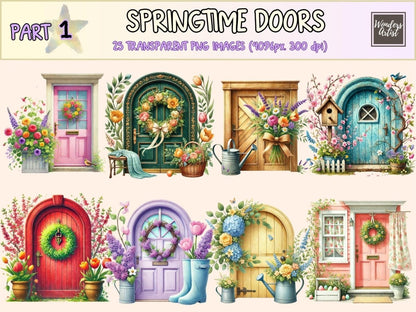 Springtime Doors (P1) Clipart door clipart - Wonders Artist