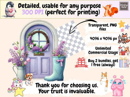 Springtime Doors (P1) Clipart door clipart - Wonders Artist