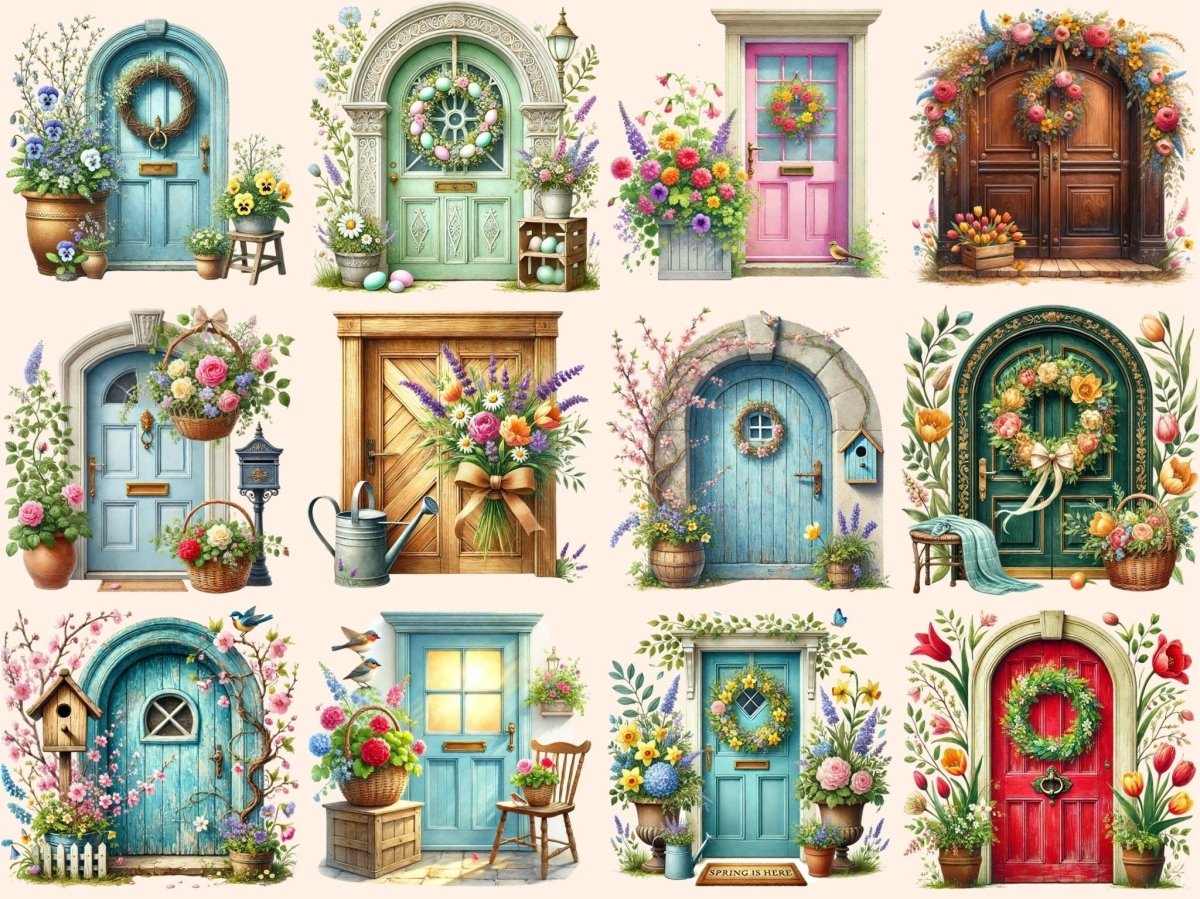 Springtime Doors (P1) Clipart door clipart - Wonders Artist