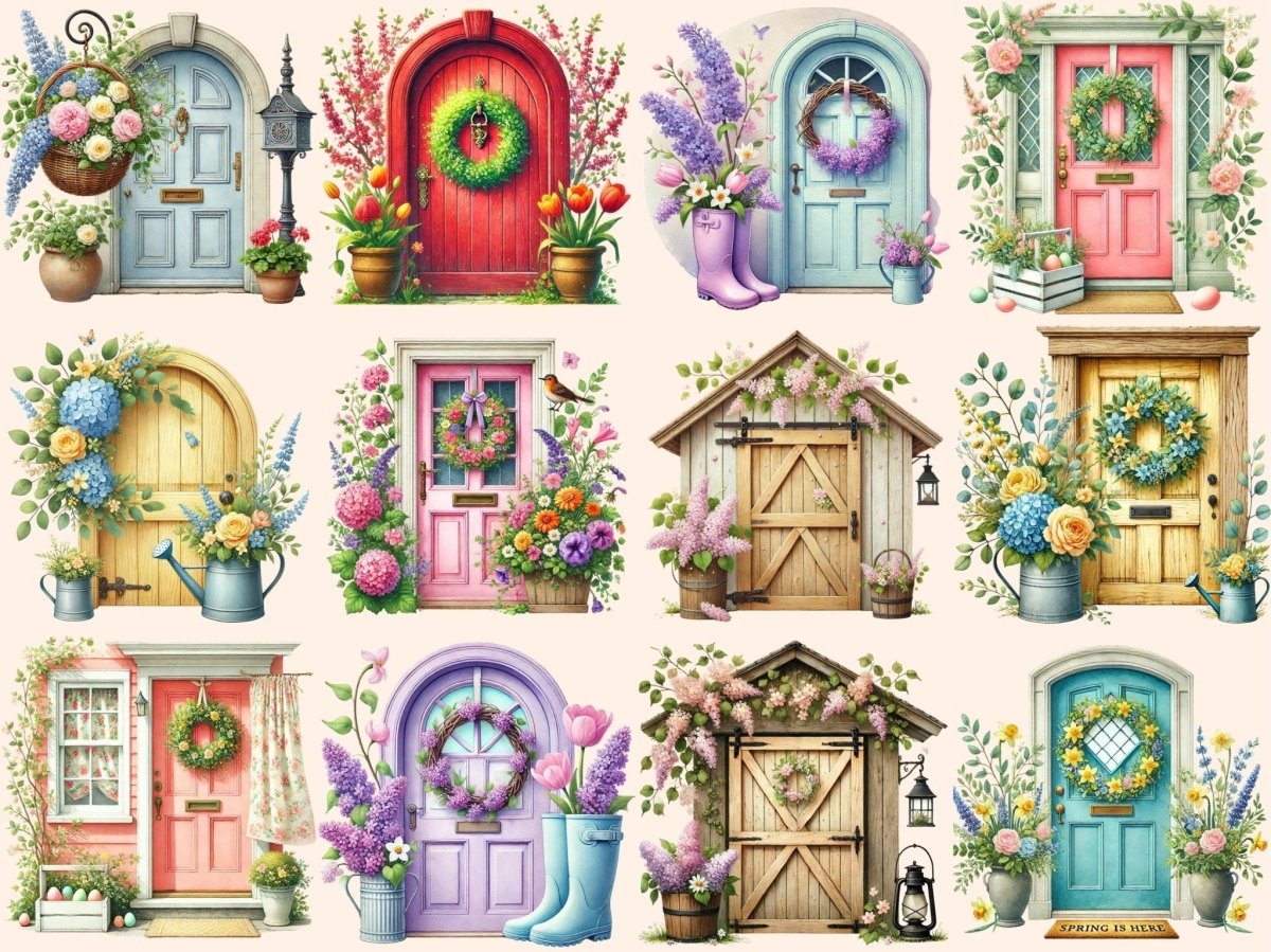 Springtime Doors (P1) Clipart door clipart - Wonders Artist