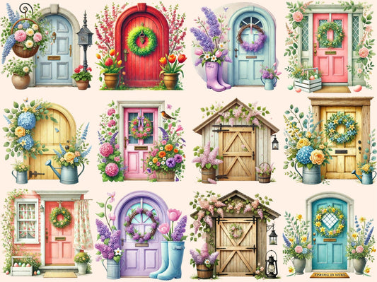 Springtime Doors (P1) Clipart