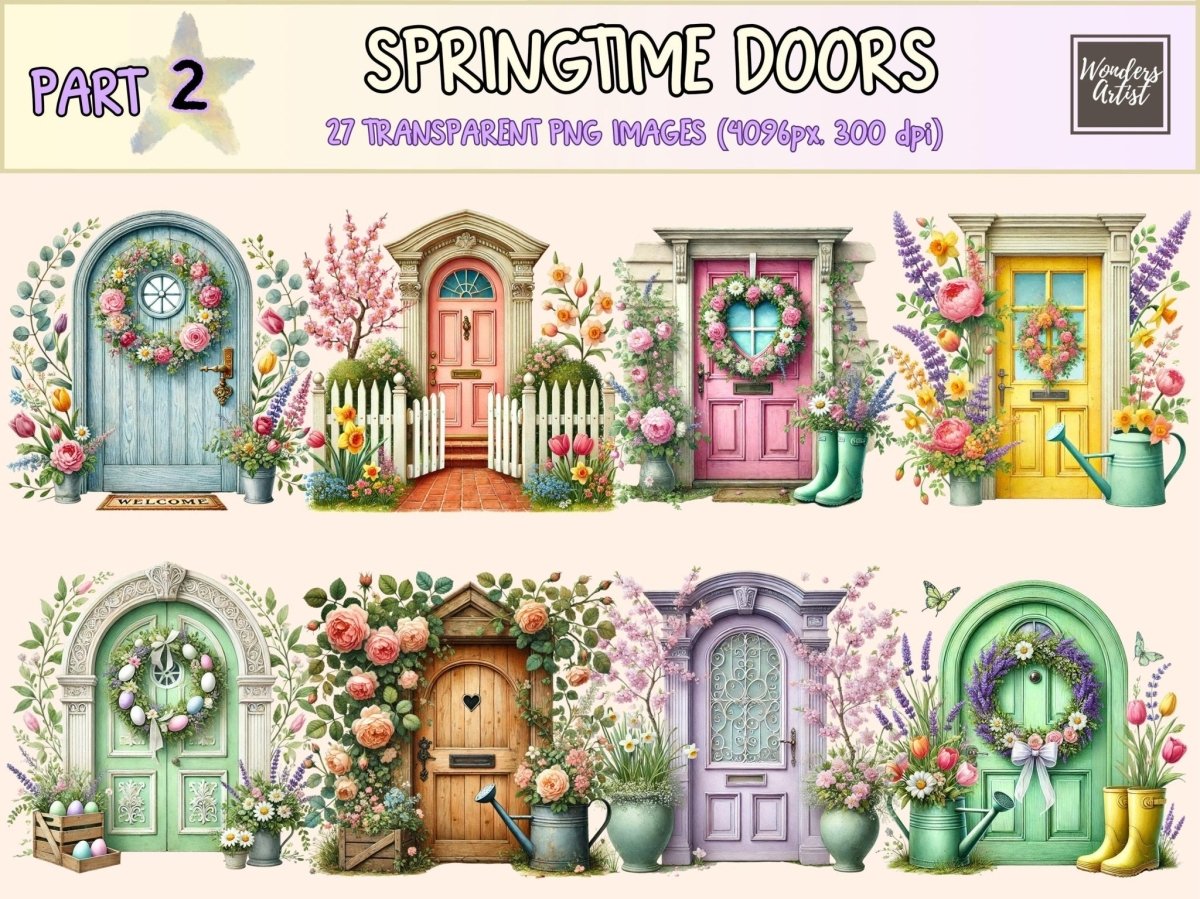 Springtime Doors (P2) Clipart door clipart - Wonders Artist