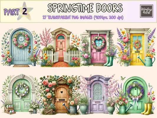 Springtime Doors (P2) Clipart door clipart - Wonders Artist