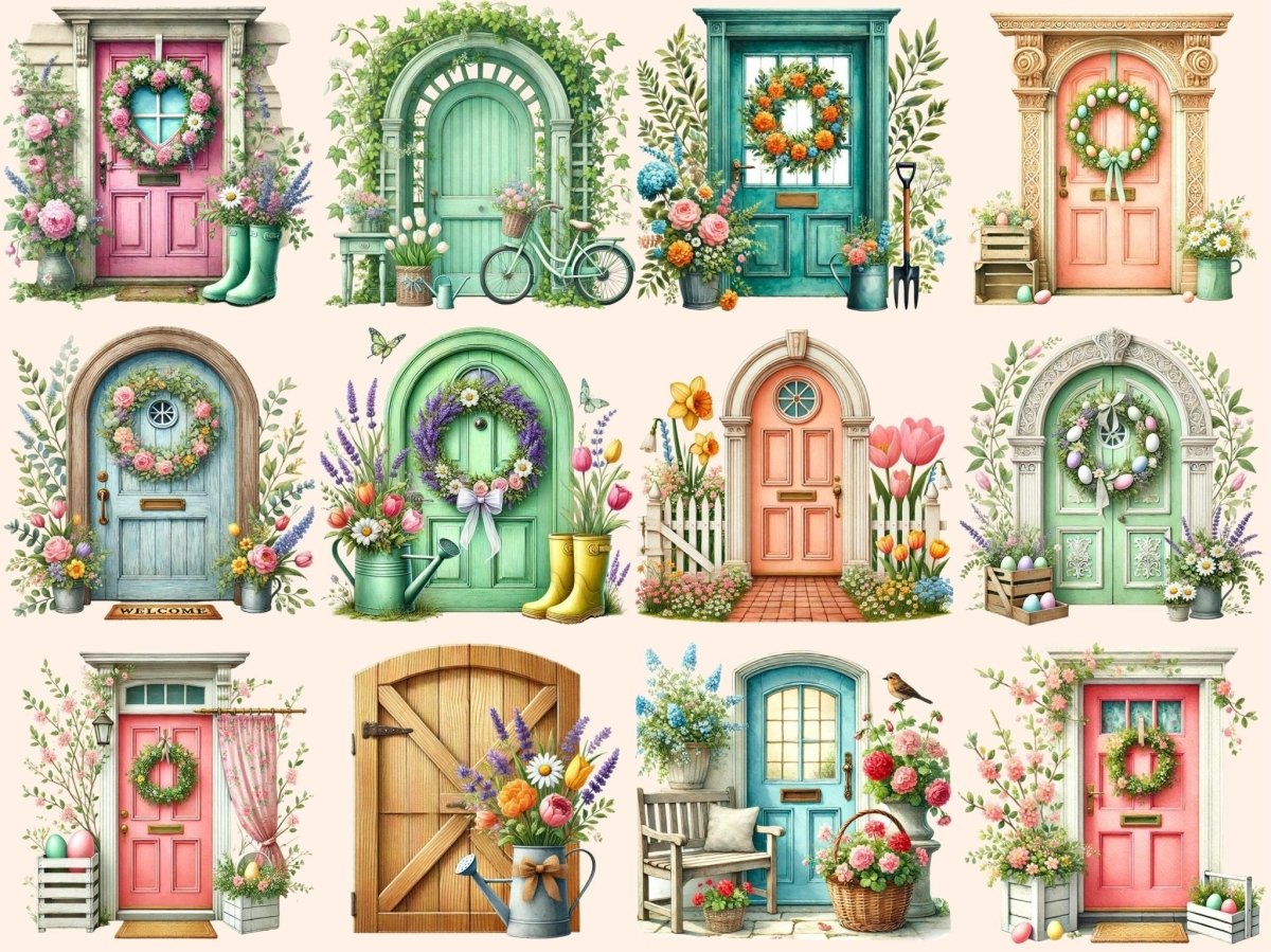 Springtime Doors (P2) Clipart door clipart - Wonders Artist
