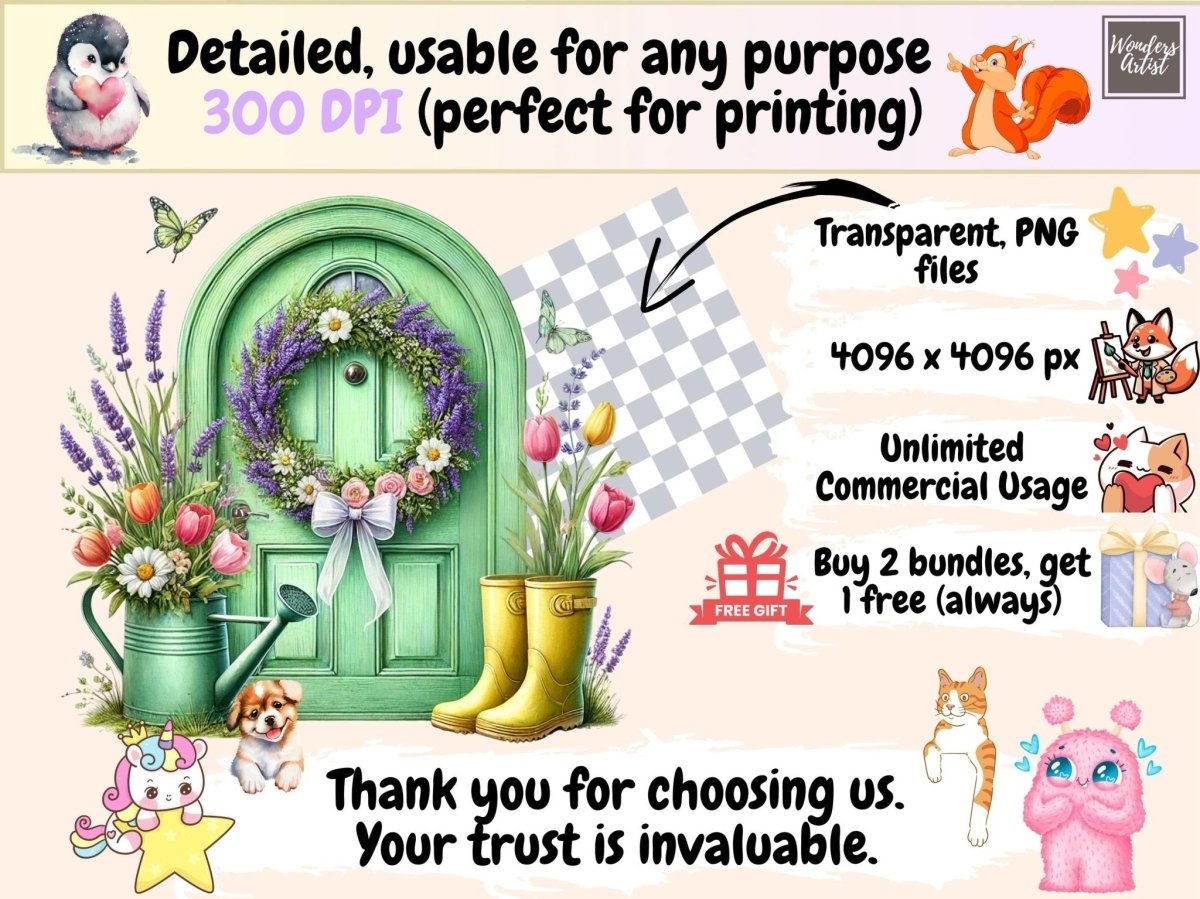 Springtime Doors (P2) Clipart door clipart - Wonders Artist
