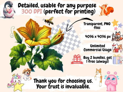 Squash Blossoms Clipart Blooming Squash Clip - Wonders Artist