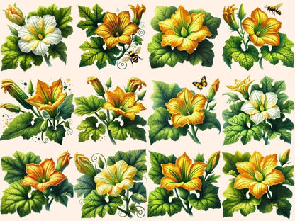 Squash Blossoms Clipart Blooming Squash Clip - Wonders Artist