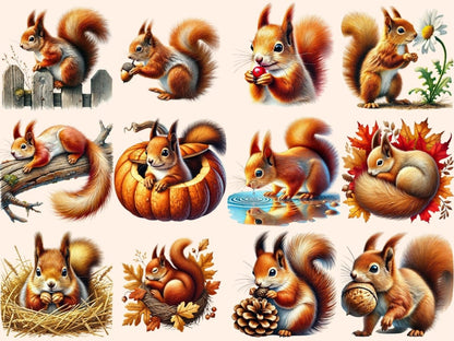 Squirrels (P2) Clipart acorn clipart - Wonders Artist