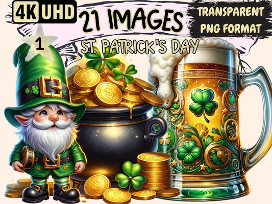 St. Patrick's Day Clipart - High - Quality Instant Digital Download for Creative Projects