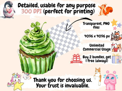 St. Patrick's Day Watercolor Clipart clover clipart - Wonders Artist