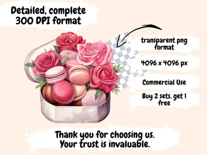 St. Valentine's Day Desserts Watercolor Clipart desserts clipart - Wonders Artist