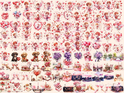 St. Valentine's Day Watercolor Clipart 14 february clipart - Wonders Artist