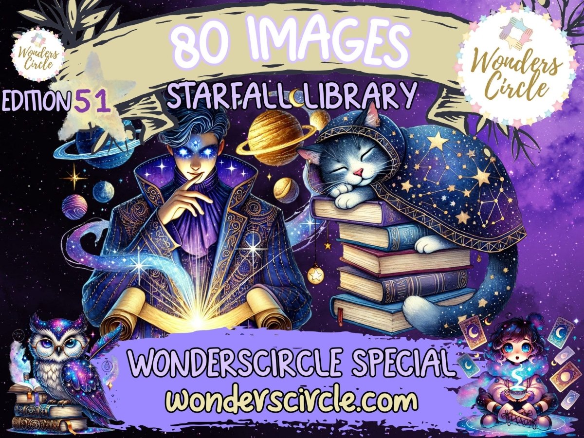 Starfall Bibliothek Clipart (LIMITIERTE AUFLAGE) image 1