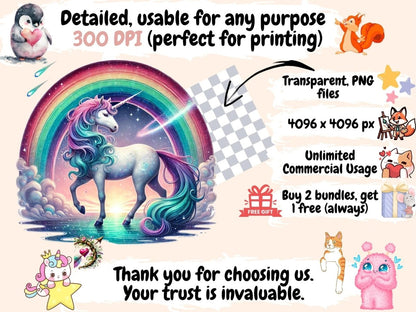 Starry Unicorns Clipart Celestial Unicorns - Wonders Artist