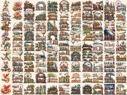 Steampunk Books Watercolor Clipart book clipart - Wonders Artist