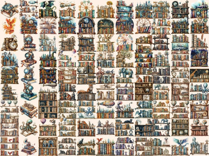 Steampunk Books Watercolor Clipart book clipart - Wonders Artist