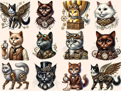 Steampunk Cats Clipart cat clipart - Wonders Artist