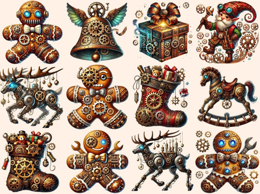 Steampunk Vánoce (P2) Clipart
