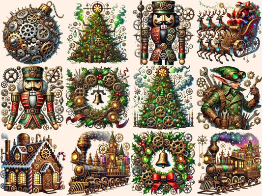 Steampunk Vánoce (P3) Clipart