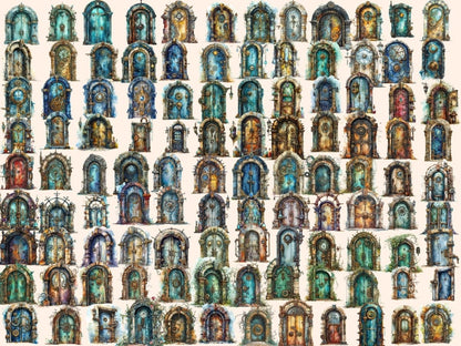 Steampunk Doors Watercolor Clipart door clipart - Wonders Artist