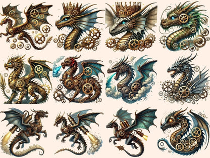 Steampunk Dragons Clipart dragon clipart - Wonders Artist