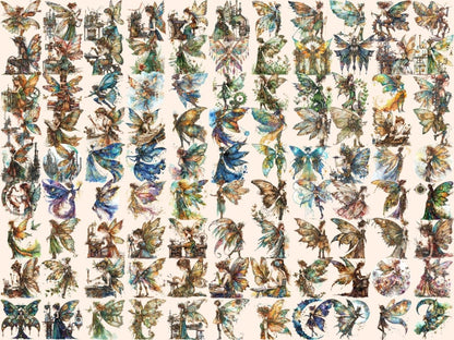 Steampunk Fairies Watercolor Clipart fairy clipart - Wonders Artist