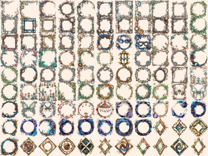 Steampunk Frames Watercolor Clipart frame clipart - Wonders Artist