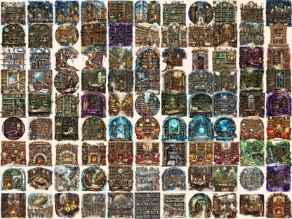 Steampunk Library Watercolor Clipart cozy library clipart - Wonders Artist