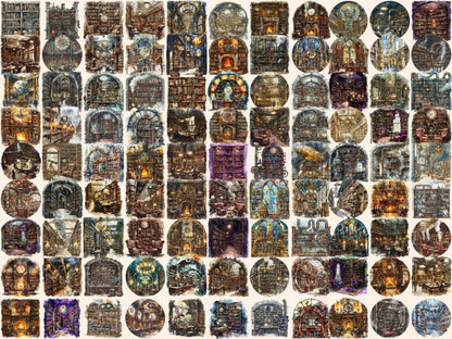 Steampunk Library Watercolor Clipart cozy library clipart - Wonders Artist