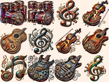 Steampunk Music (P2) Clipart Antique Music Clip - Wonders Artist