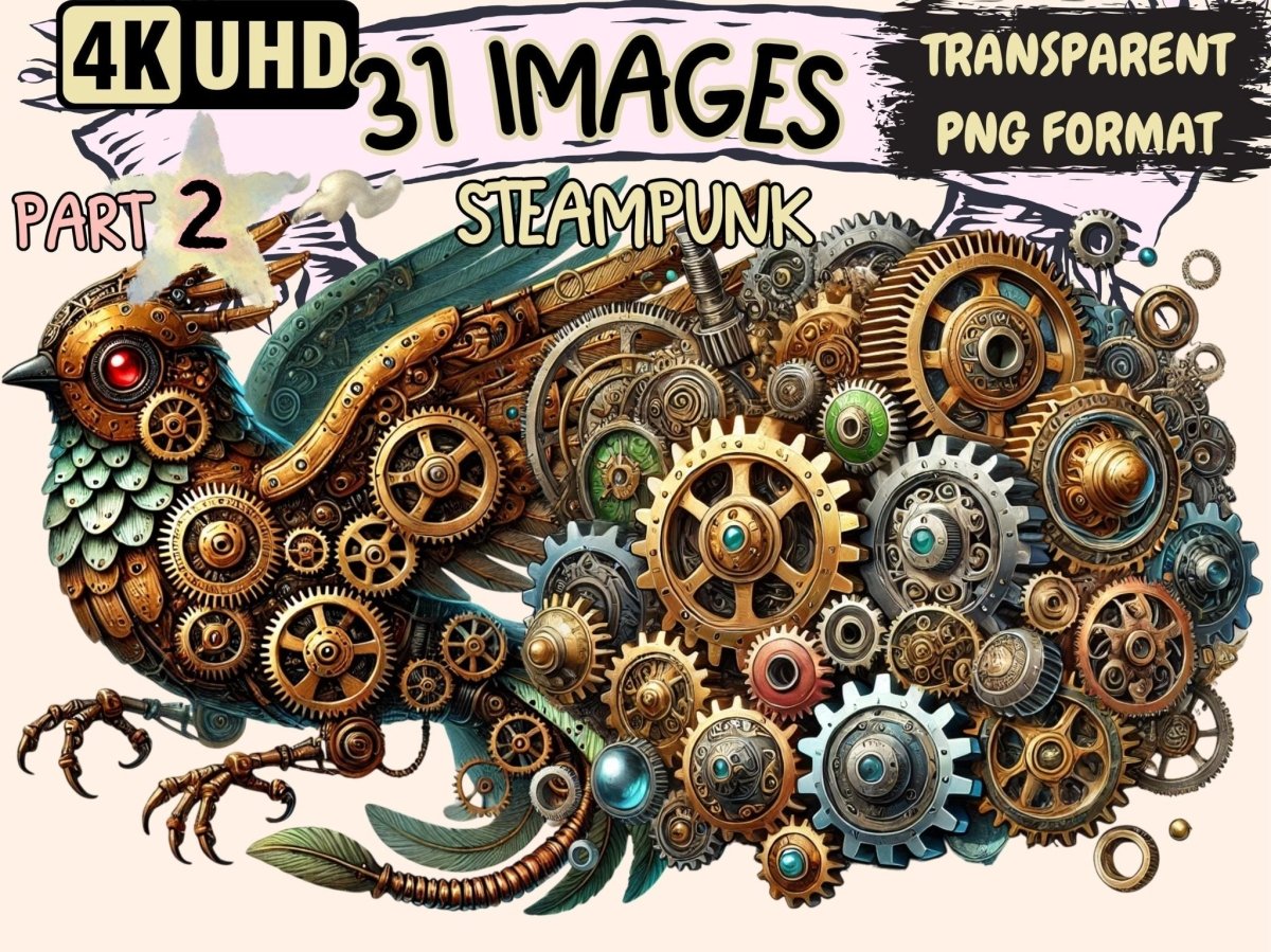 Steampunk (P2) Clipart brown clipart cute steampunk industrial clipart - WondersArtist