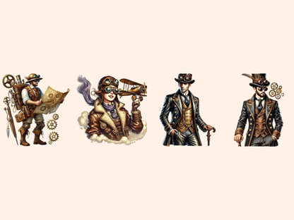 Steampunk People Clipart mechanical design - Wonders Artist