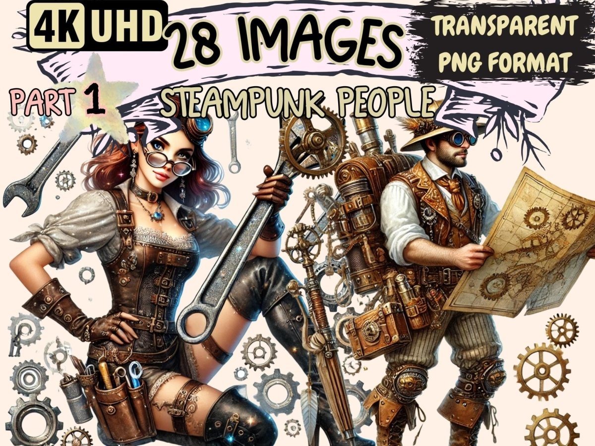 Steampunk People Clipart mechanical design - Wonders Artist