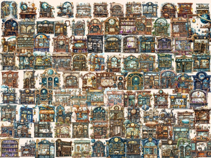 Steampunk Storefronts Watercolor Clipart gadget shop clipart - Wonders Artist