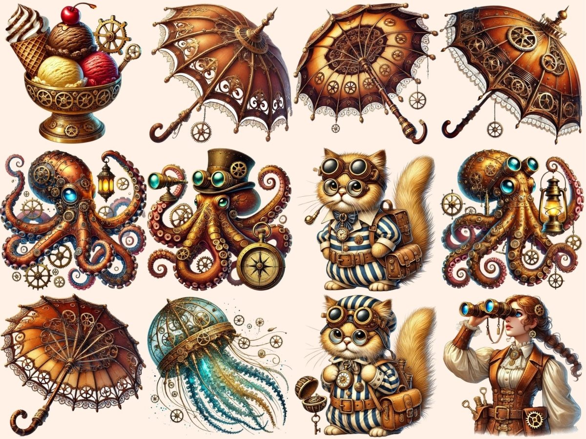 Steampunk Summer (P2) Clipart gears clipart png - Wonders Artist