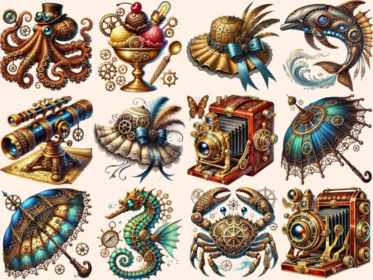Steampunk Summer (P2) Clipart gears clipart png - Wonders Artist