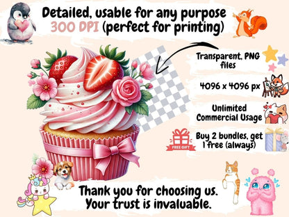 Strawberry Cupcakes Clipart cupcake art - Wonders Artist