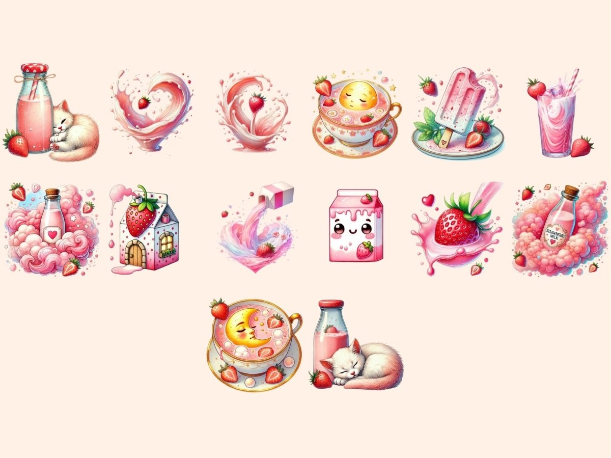 Strawberry Milk Clipart crystal clipart crystal graphics crystal images - WondersArtist