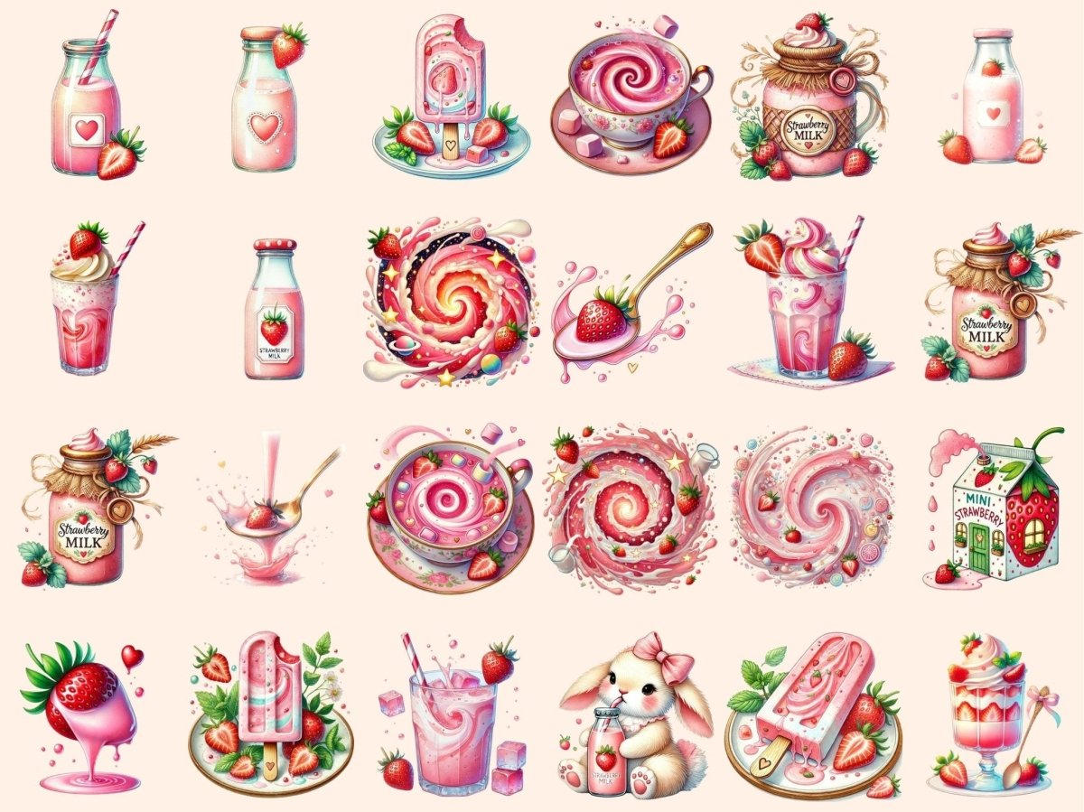 Strawberry Milk Clipart crystal clipart crystal graphics crystal images - WondersArtist