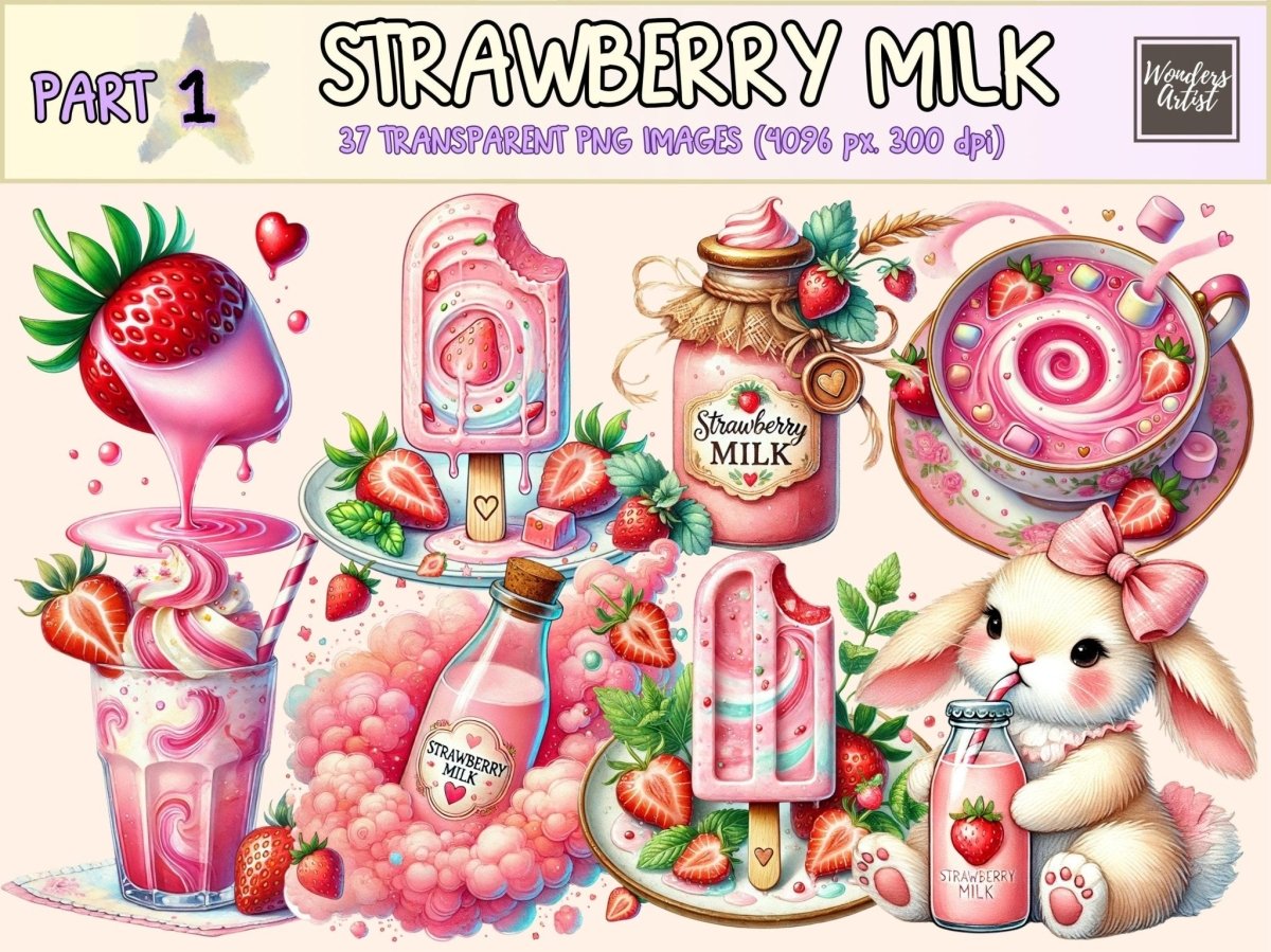 Strawberry Milk Clipart crystal clipart crystal graphics crystal images - WondersArtist