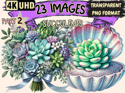 Succulents (P2) Clipart Botanical Clipart - Wonders Artist