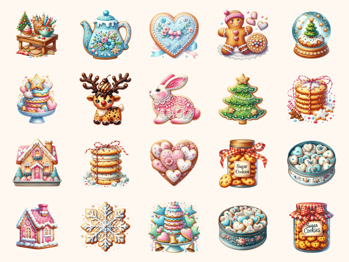 Sugar Cookies Clipart All Bundles Clipart Line Art - WondersArtist