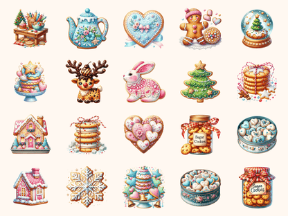 Sugar Cookies Clipart All Bundles Clipart Line Art - WondersArtist